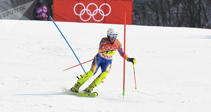 Армянский горнолыжник Ашот Карапетян на ОИ-2018