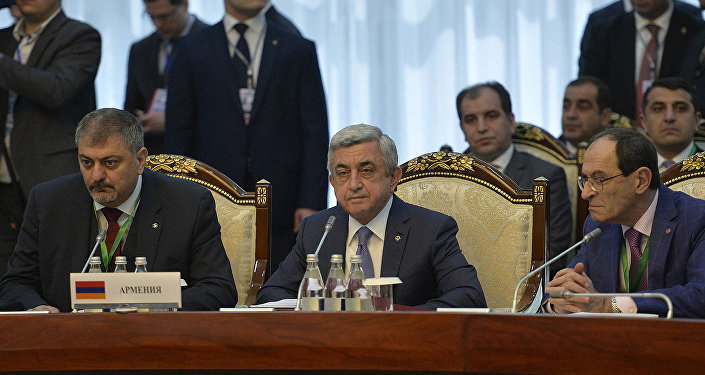 Заседании Высшего Евразийского экономического совета в Бишкеке. Серж Саргсян